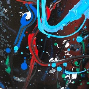 Acrylic on canvas Fluid Art Painting